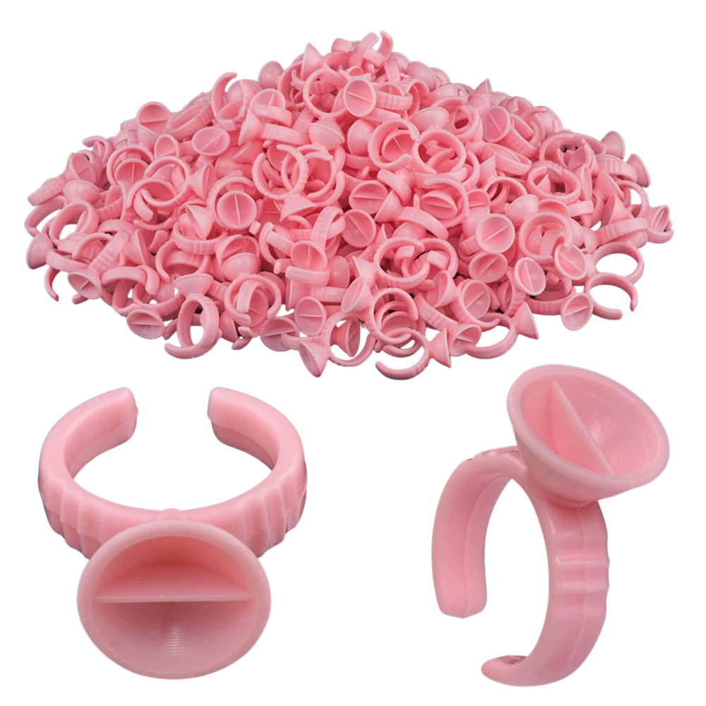 WILLOU Disposable Ring Holders for Eyelash Extensions / Microblading - 100 Pack